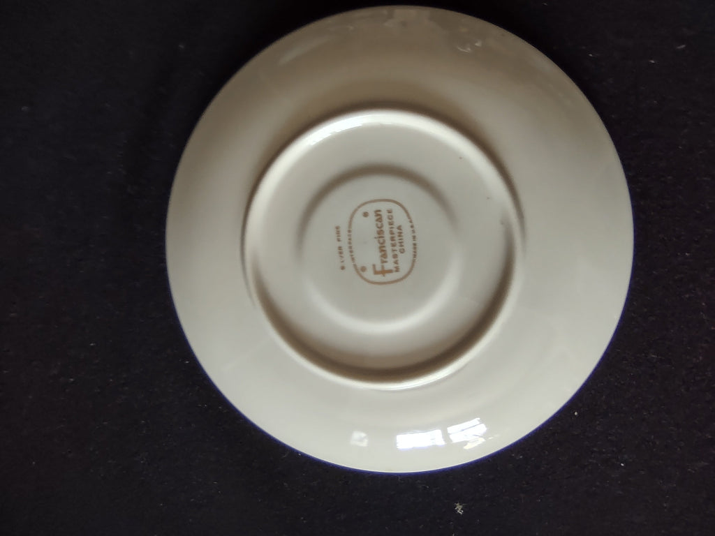 Franciscan Silver Pine cup and saucer bottom view