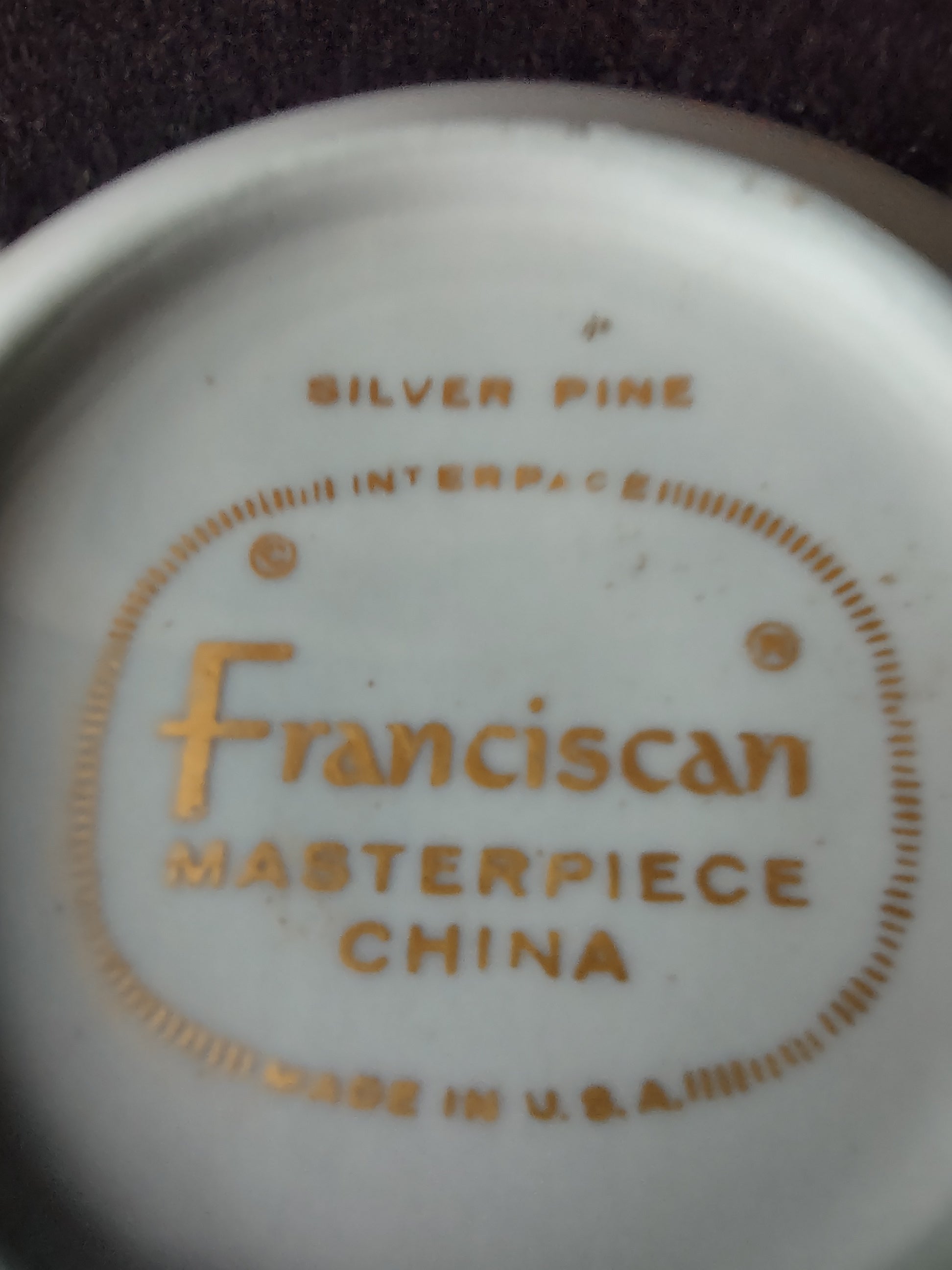 Franciscan Silver Pine detail view