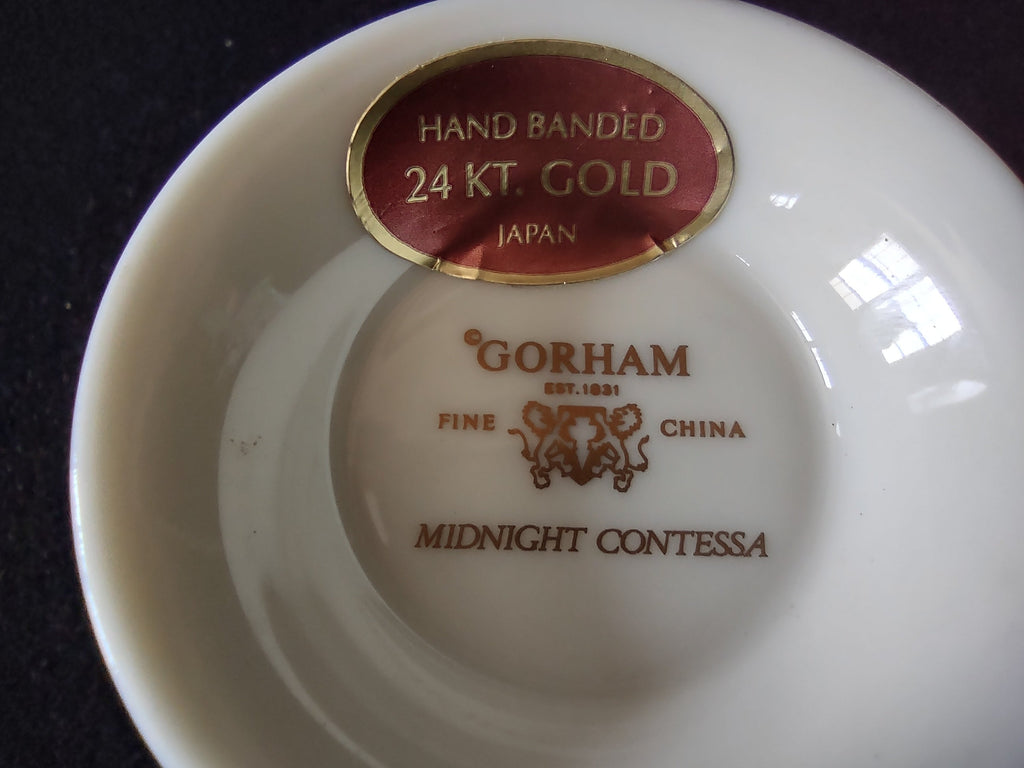 Gorham Midnight Contessa footed cup handle side view