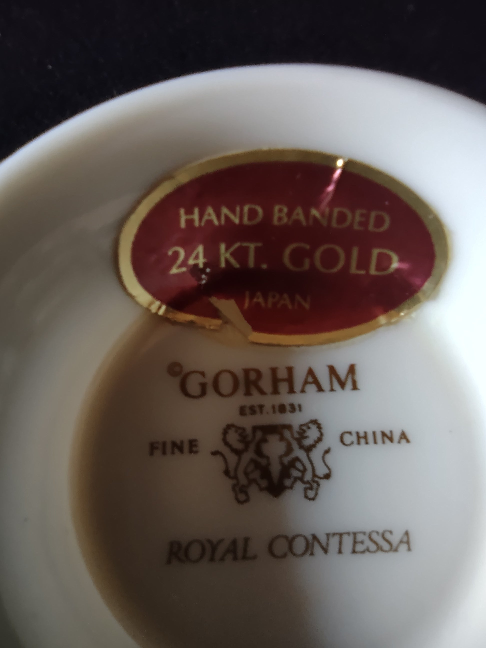Gorham Royal Contessa cup and saucer detail