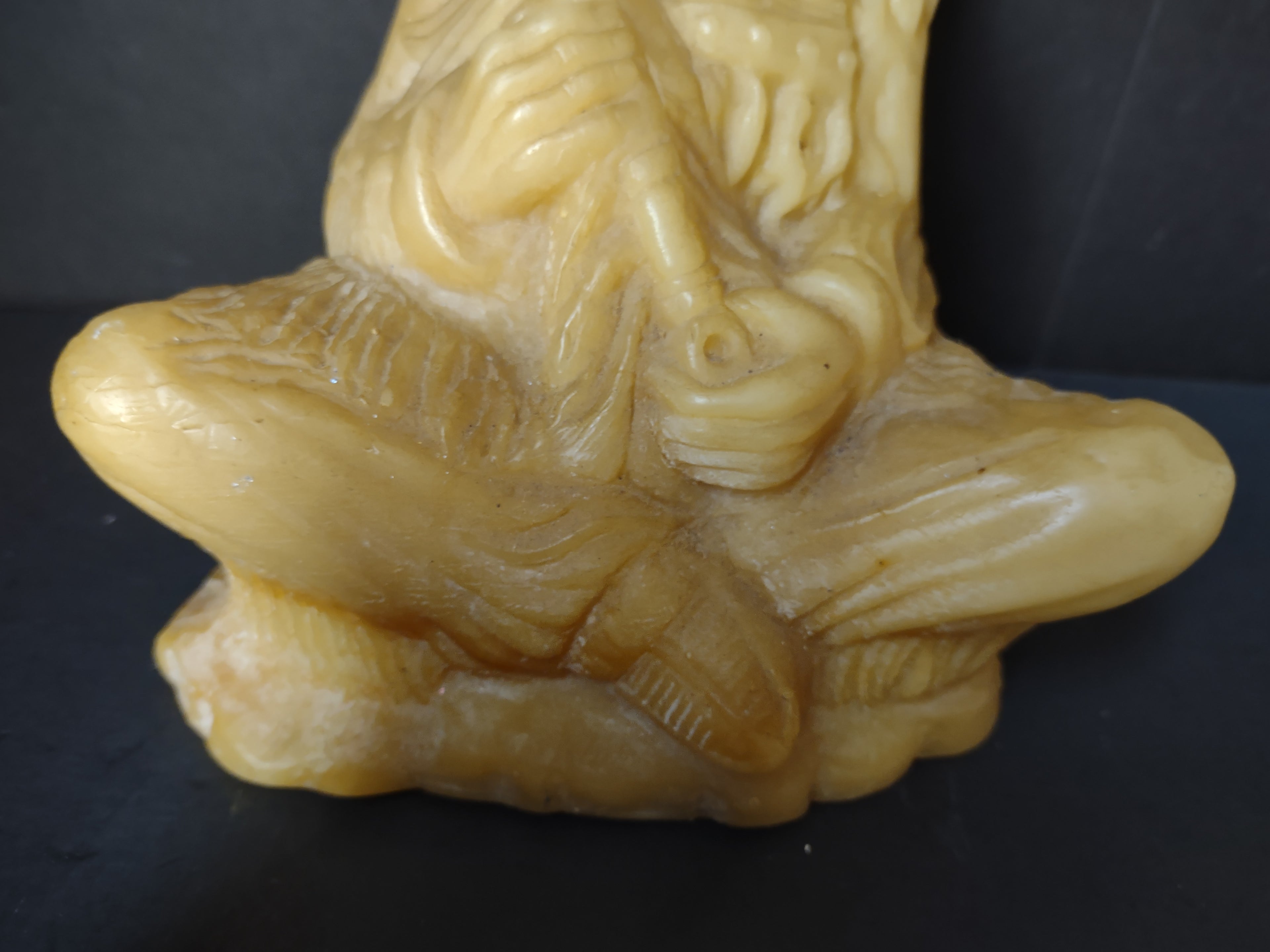 Vintage Beeswax Native American Chief Seated Figure Candle [7112]