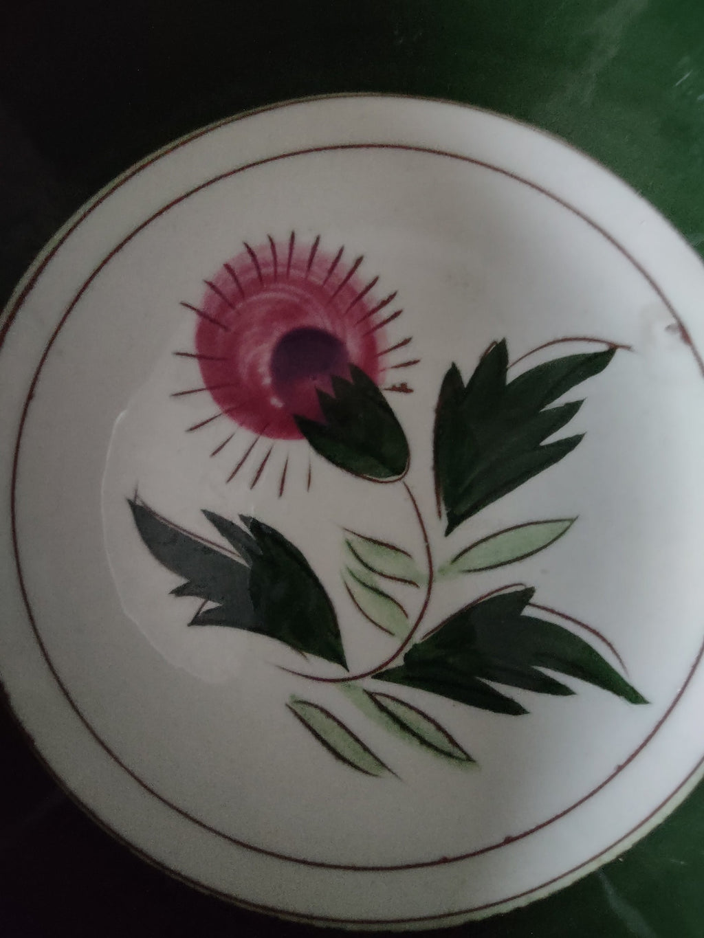 Stangl Pottery Thistle Dura-Fired backstamp close-up
