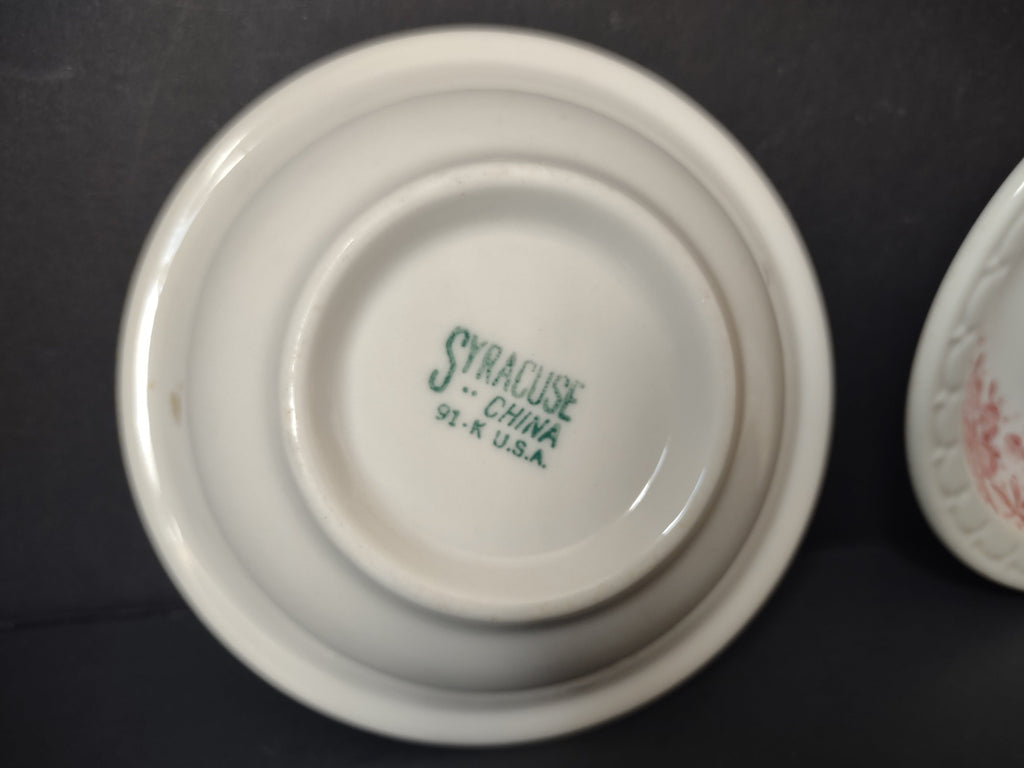 Syracuse China backstamp New Castle USA with date code 91-K November 1991