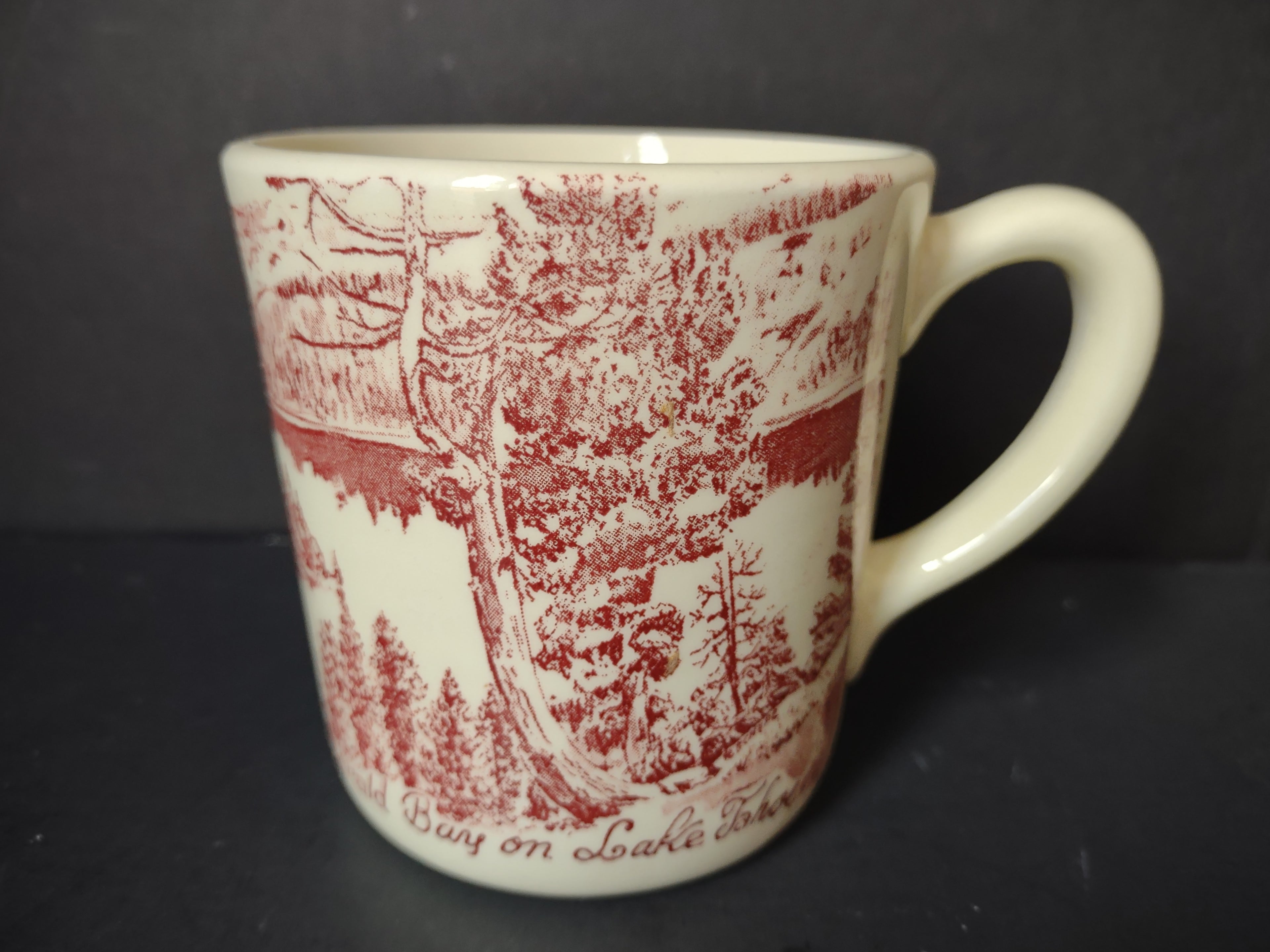 Vintage Vernon Kilns Emerald Bay Lake Tahoe Souvenir Mug [7143]