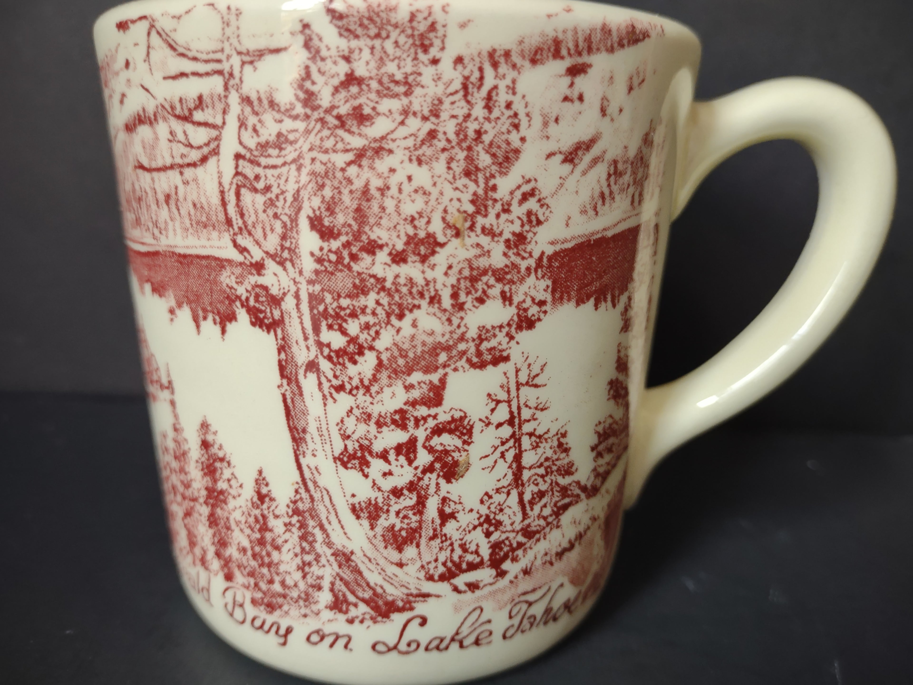 Vintage Vernon Kilns Emerald Bay Lake Tahoe Souvenir Mug [7143]