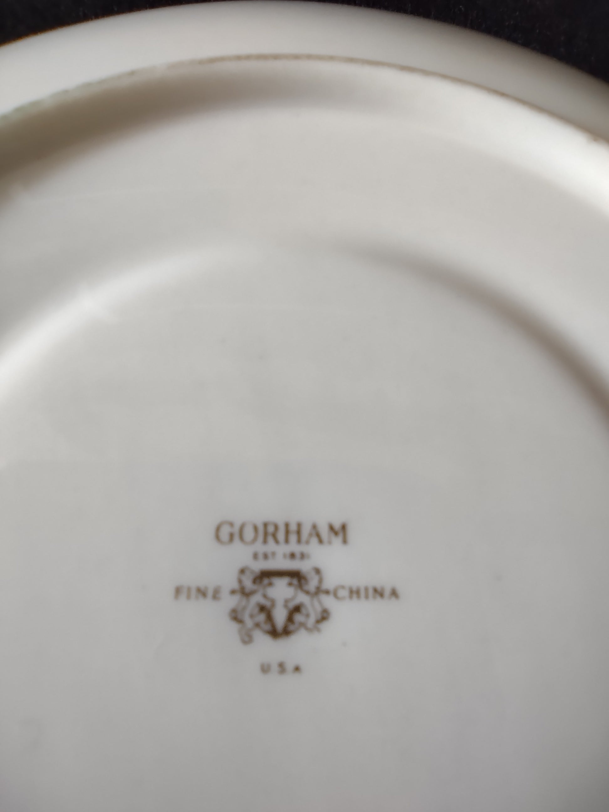Vintage Durham Fine China Cobalt Blue & Gold Cup & Saucer Set - cup base