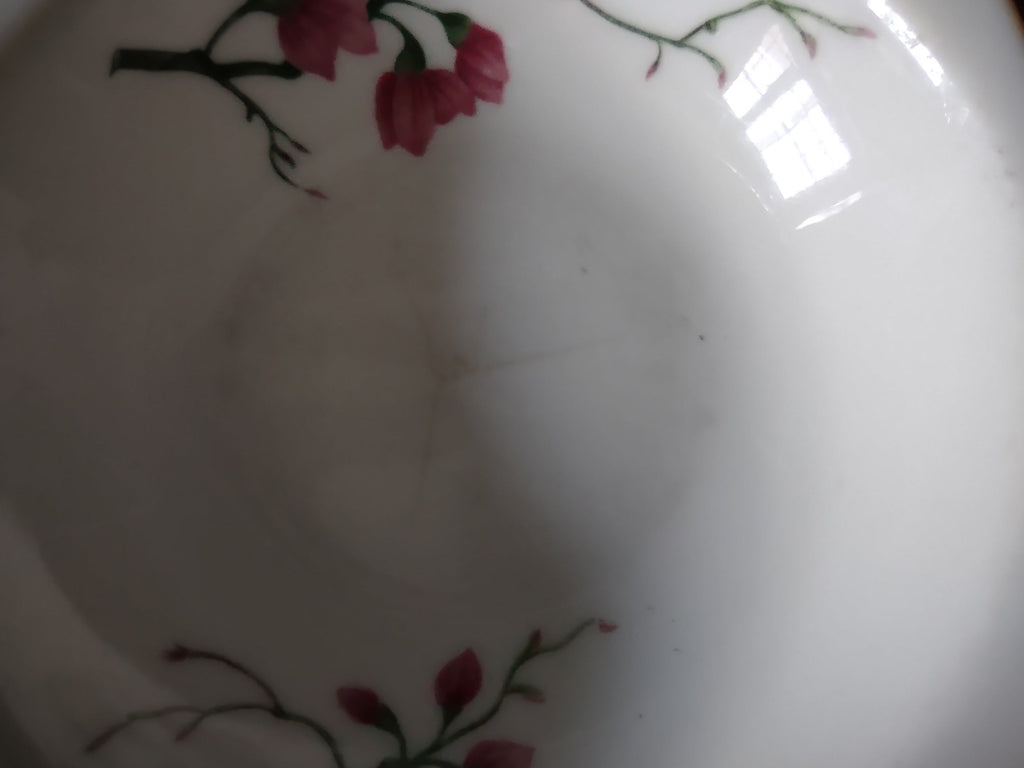 Syracuse China Trend pink floral blossom pattern top view
