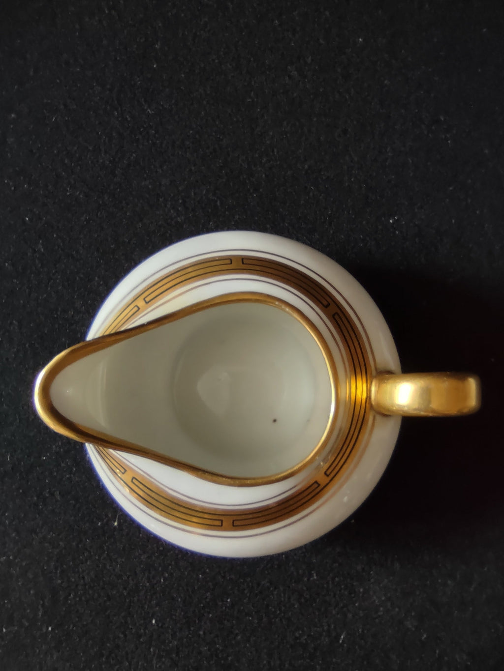 Limoges France creamer interior and spout view
