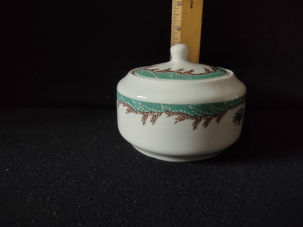 Shenango China USA lidded sugar bowl full view
