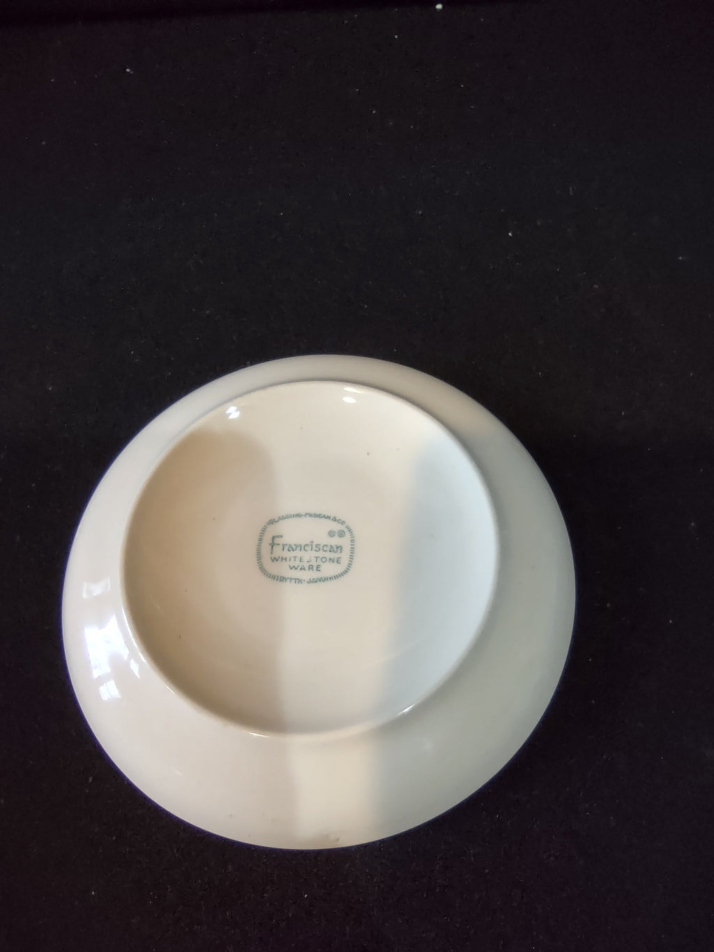 Franciscan Whitestone Ware backstamp close-up Gladding McBean Japan