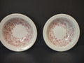Vintage Mayer China Delmar Pink Floral Transferware Berry Bowls Set of 2 [7147]
