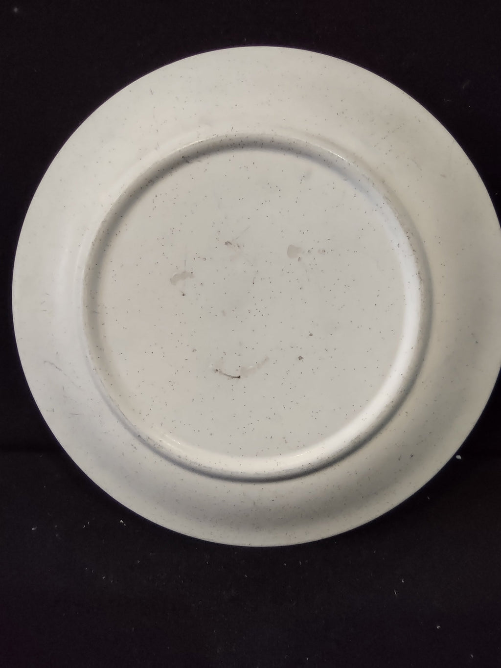Vintage Olive Green Mandala Medallion Stoneware Plate - front view