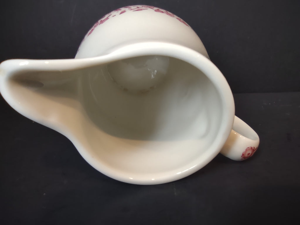 Vintage Syracuse China Carefree Mayflower Pink Floral Creamer Pitcher IMPERFECT [7152]