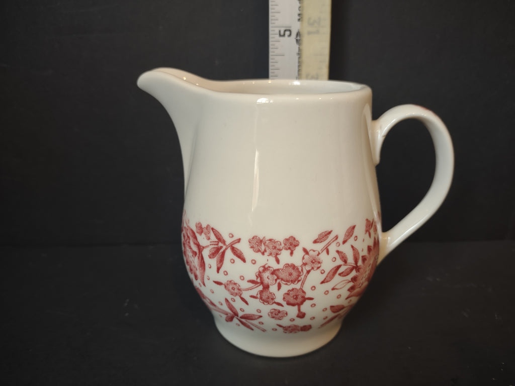 Vintage Syracuse China Carefree Mayflower Pink Floral Creamer Pitcher IMPERFECT [7152]