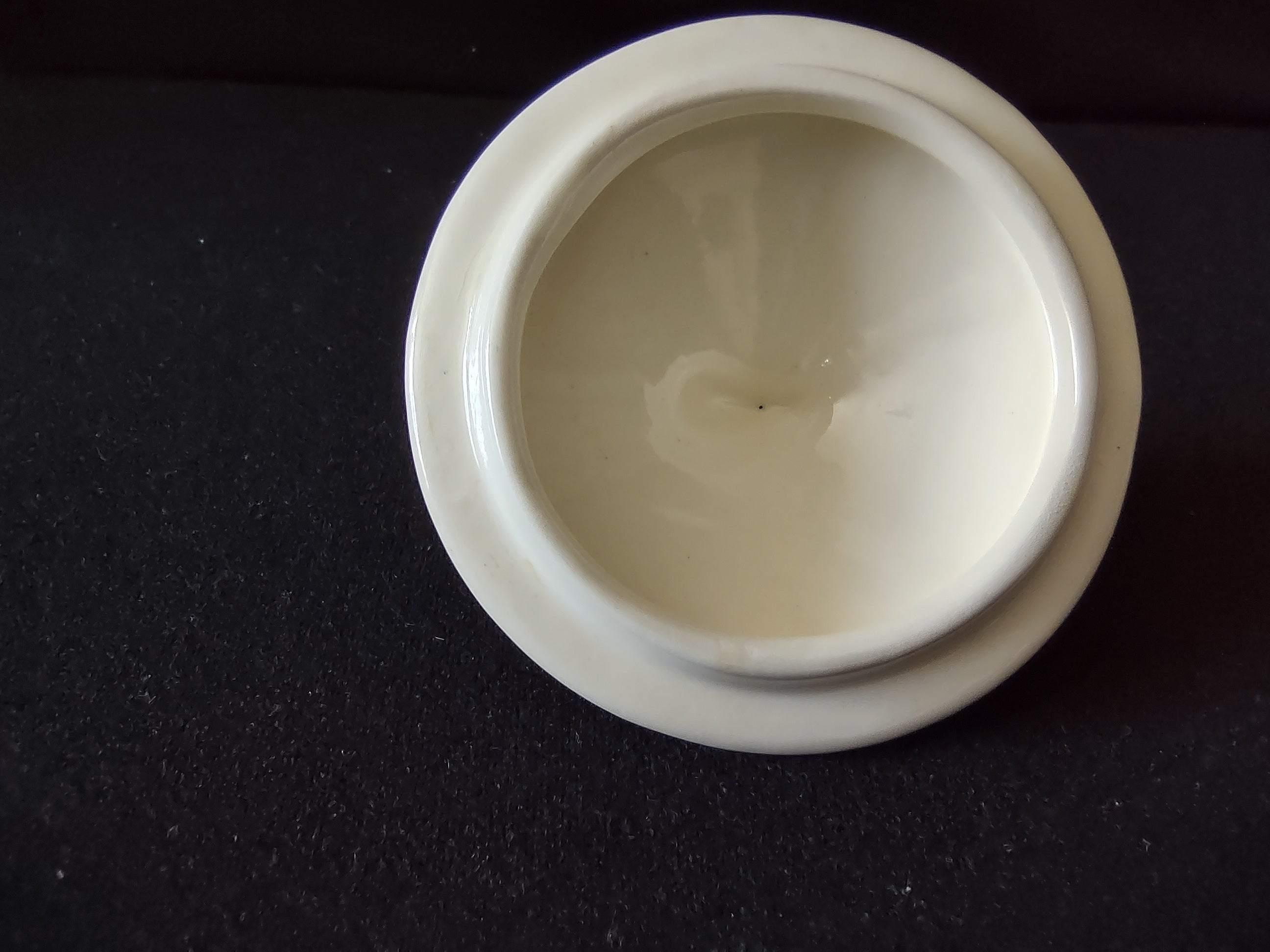 Metlox Poppytrail sugar bowl lid underside