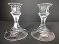 Vintage Latrobe 24% Full Lead Crystal Candlestick Pair 4" [7155]