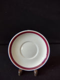 Vintage Jackson China Waldhorn Burgundy Stripe Saucer New Orleans [7136]