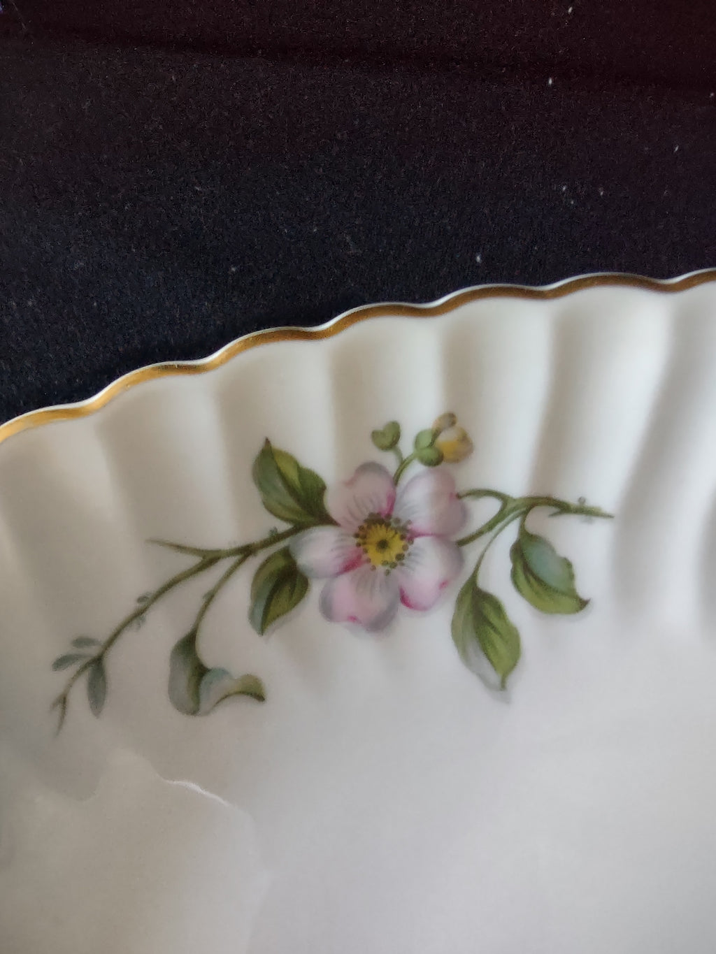 Vintage Syracuse China Apple Blossom Oval Serving Dish Pink & White [7138]