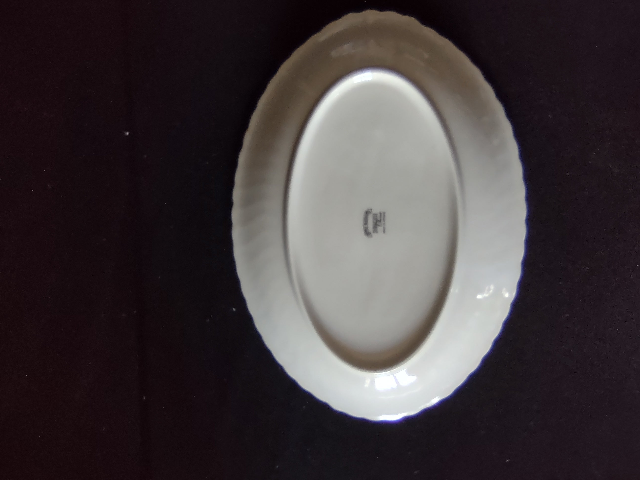 Vintage Syracuse China Apple Blossom Oval Serving Dish Pink & White [7138]