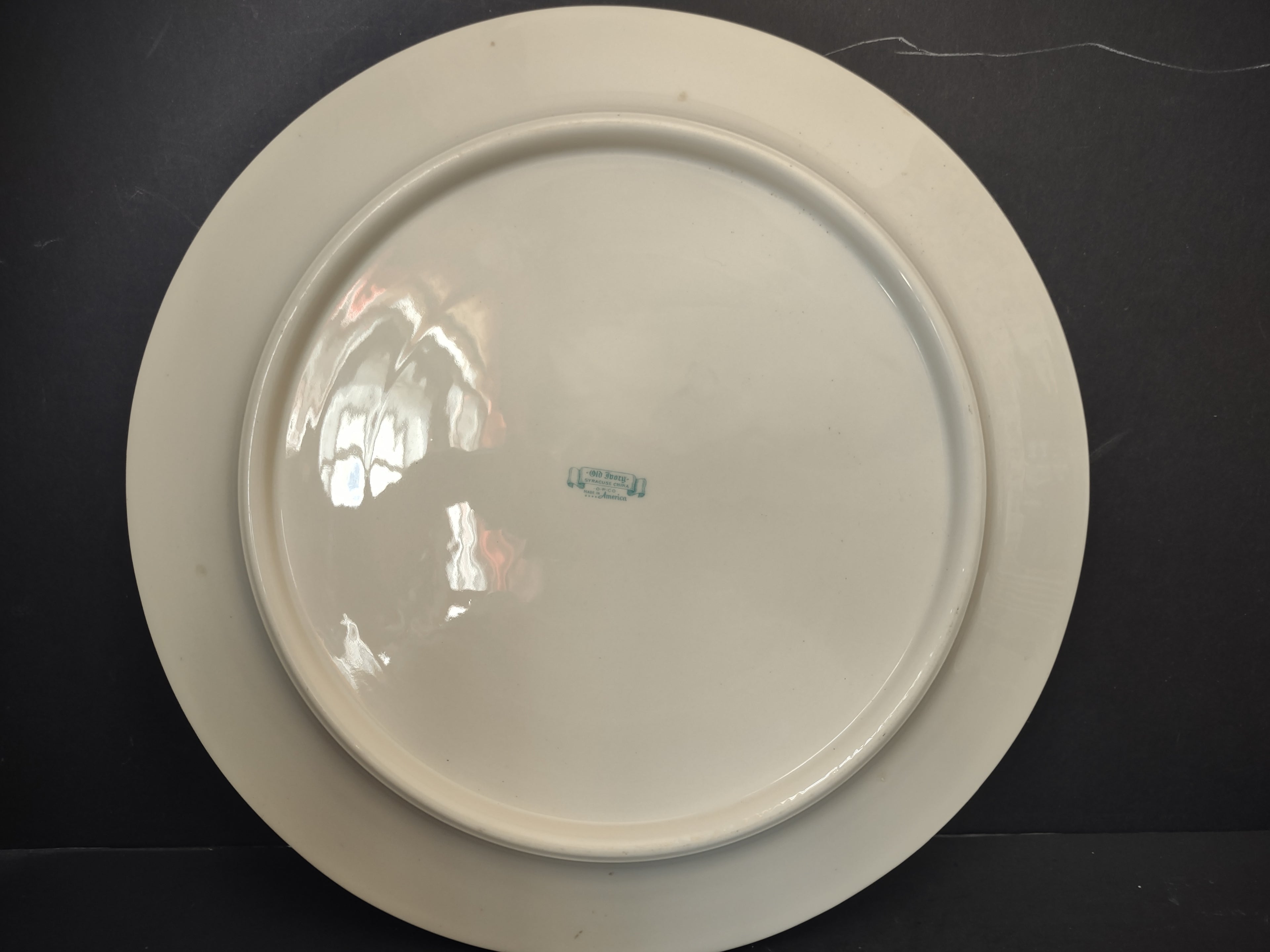 Vintage Syracuse China Bel Flower 12" Round Serving Platter Chop Plate [7160]