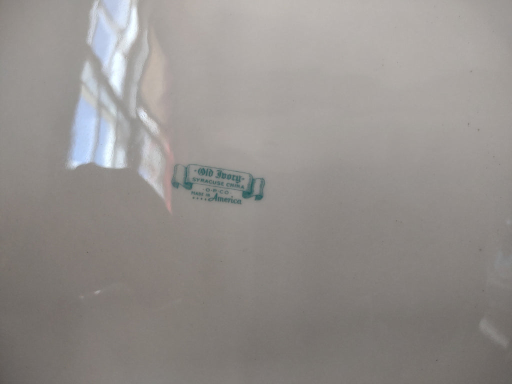 Vintage Syracuse China Old Off-White backstamp - Made in America