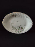 Vintage Syracuse China Apple Blossom Oval Serving Dish Pink & White [7140] - top view
