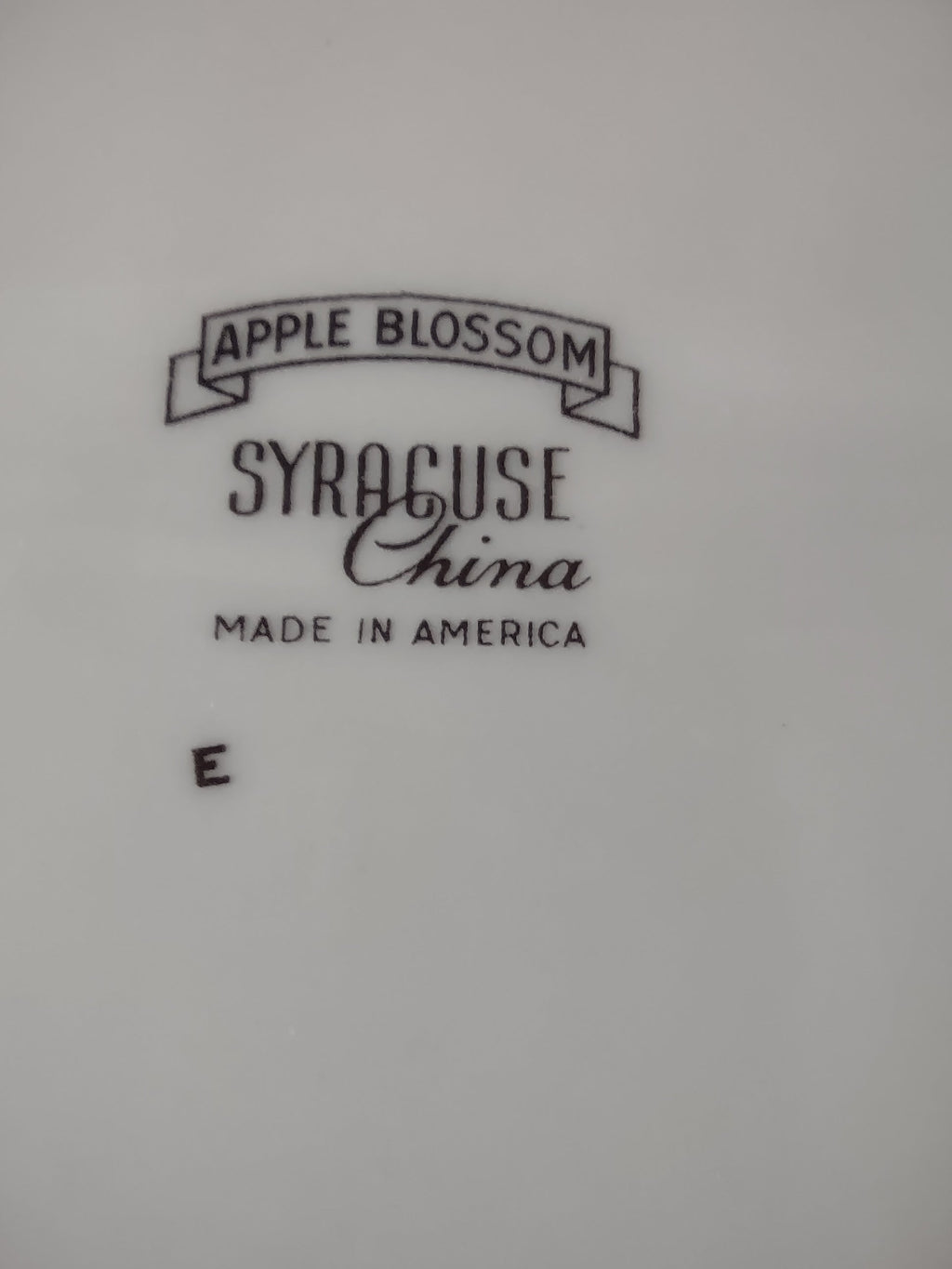 Vintage Syracuse China Apple Blossom Oval Serving Dish Pink & White [7140] - with ruler