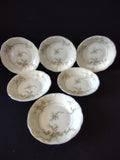 Set of 6 Theodore Haviland Rosalinde berry bowls displayed together