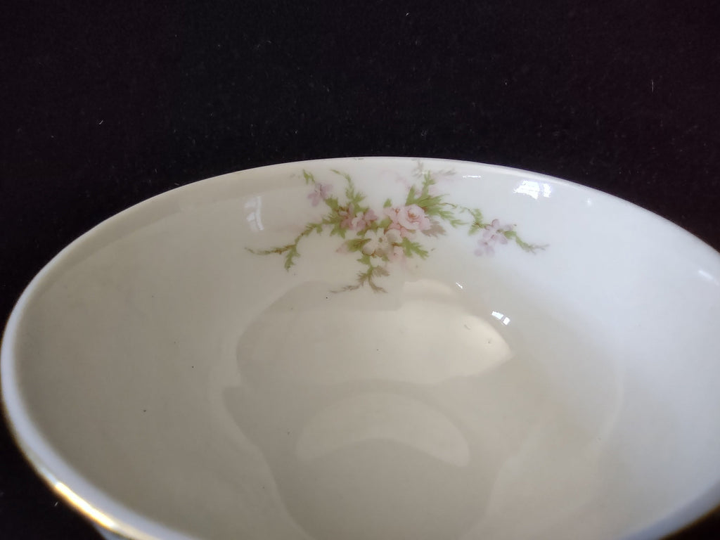 Theodore Haviland Rosalinde teacup showing scalloped rim and floral spray