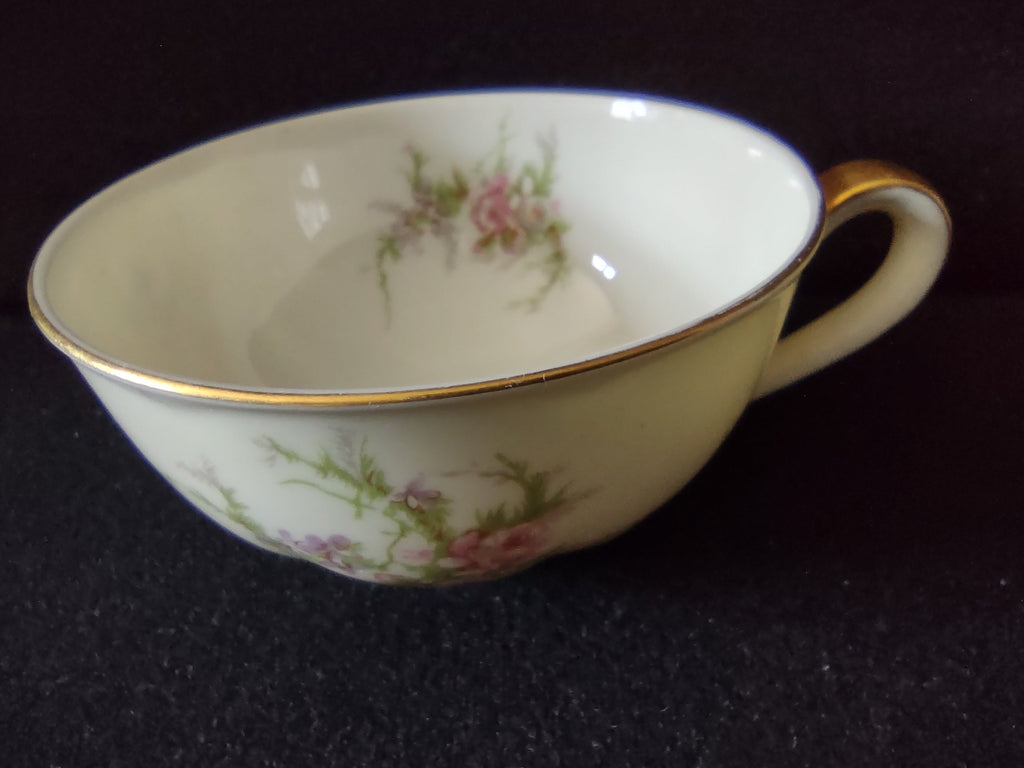 Vintage Theodore Haviland Rosalinde cup and saucer pair