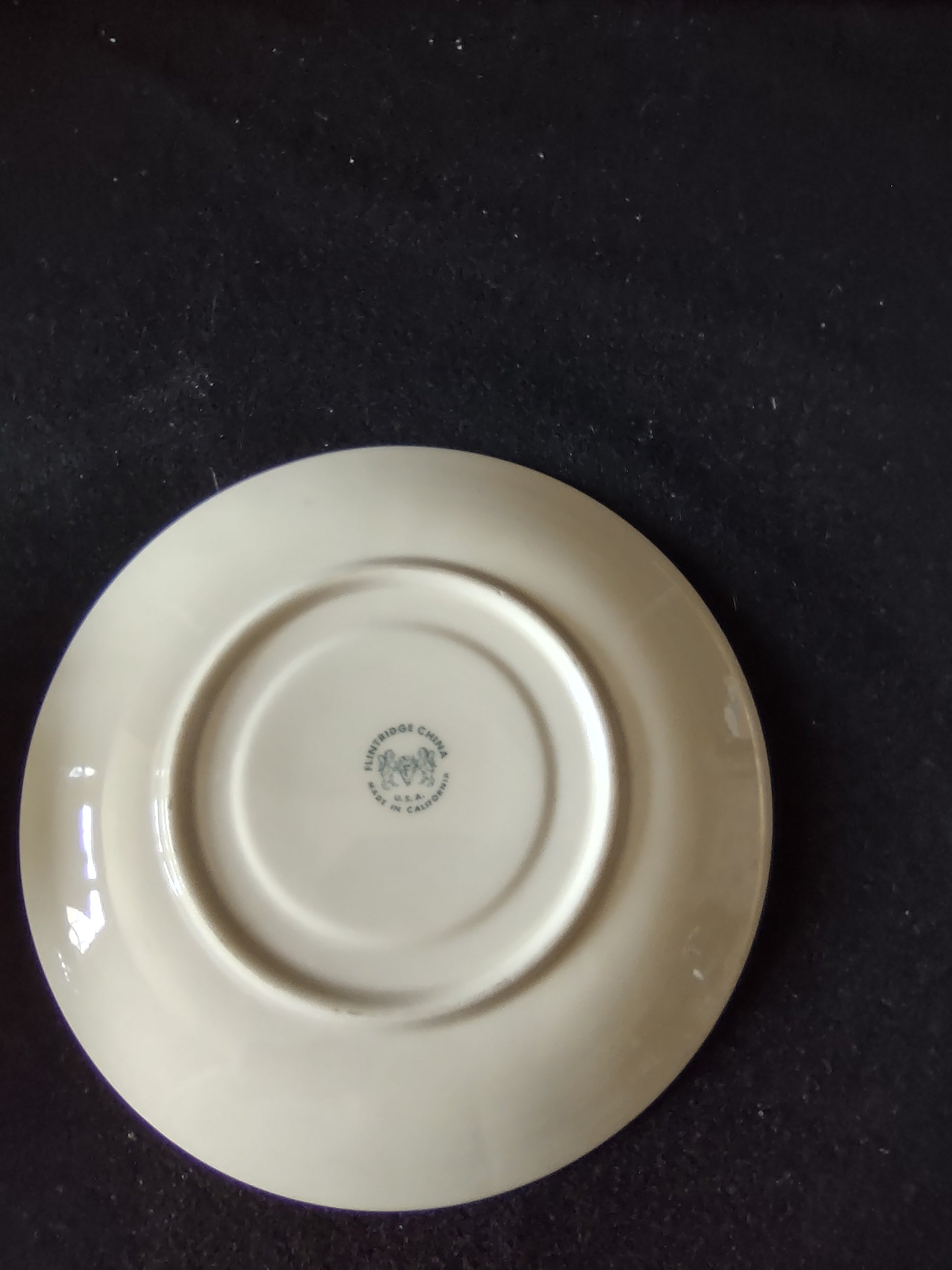 Flintridge China cup and saucer set side view