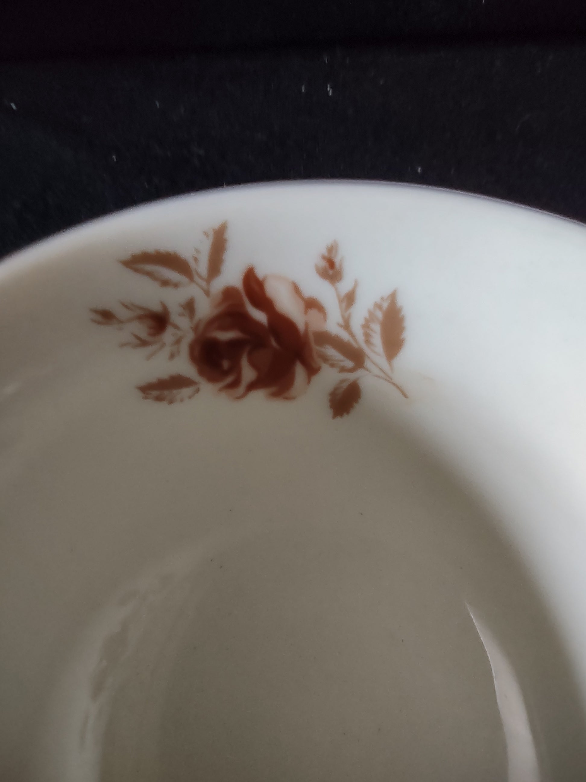Flintridge China cup and saucer set overhead view