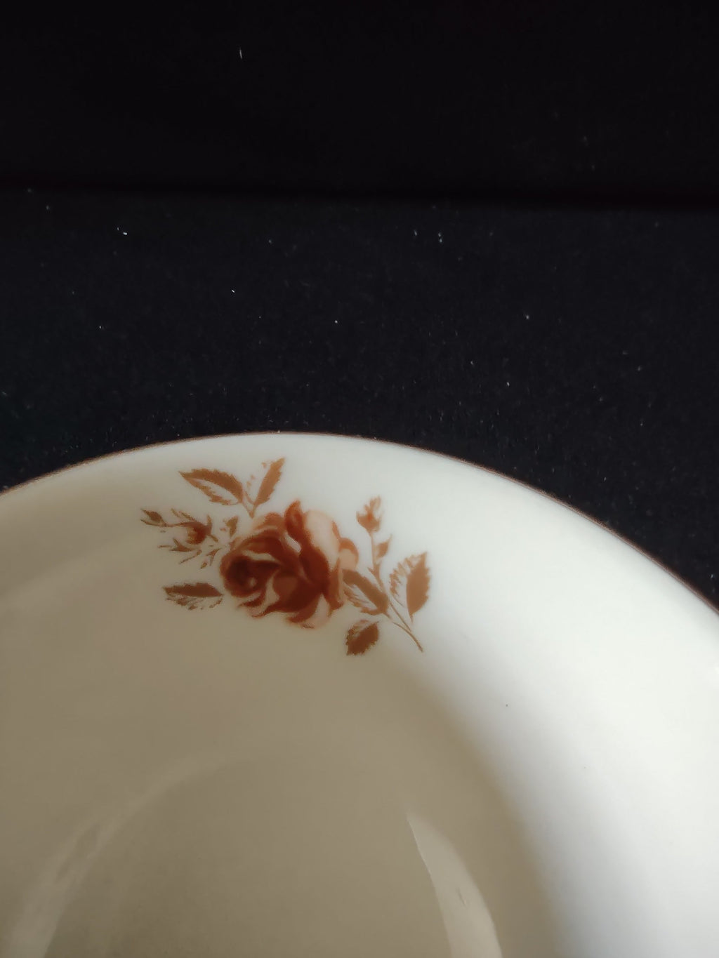 Flintridge China backstamp close-up showing crest and Made in California USA