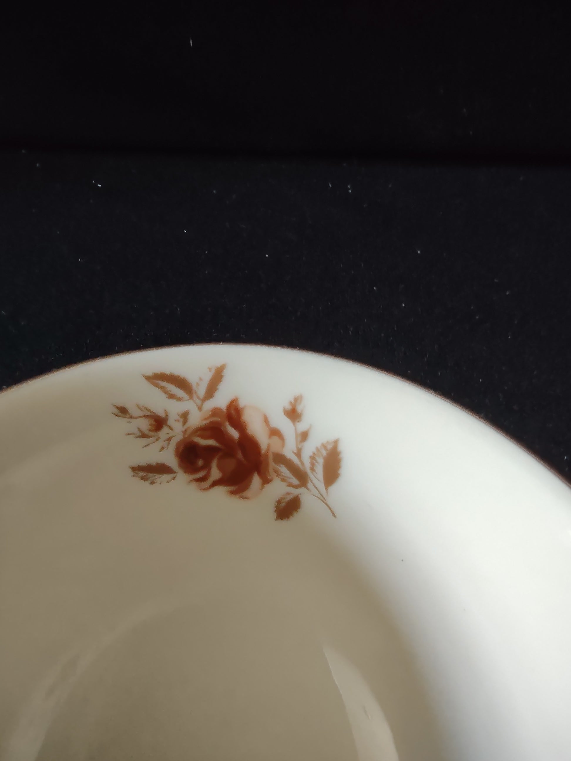 Flintridge China backstamp close-up showing crest and Made in California USA
