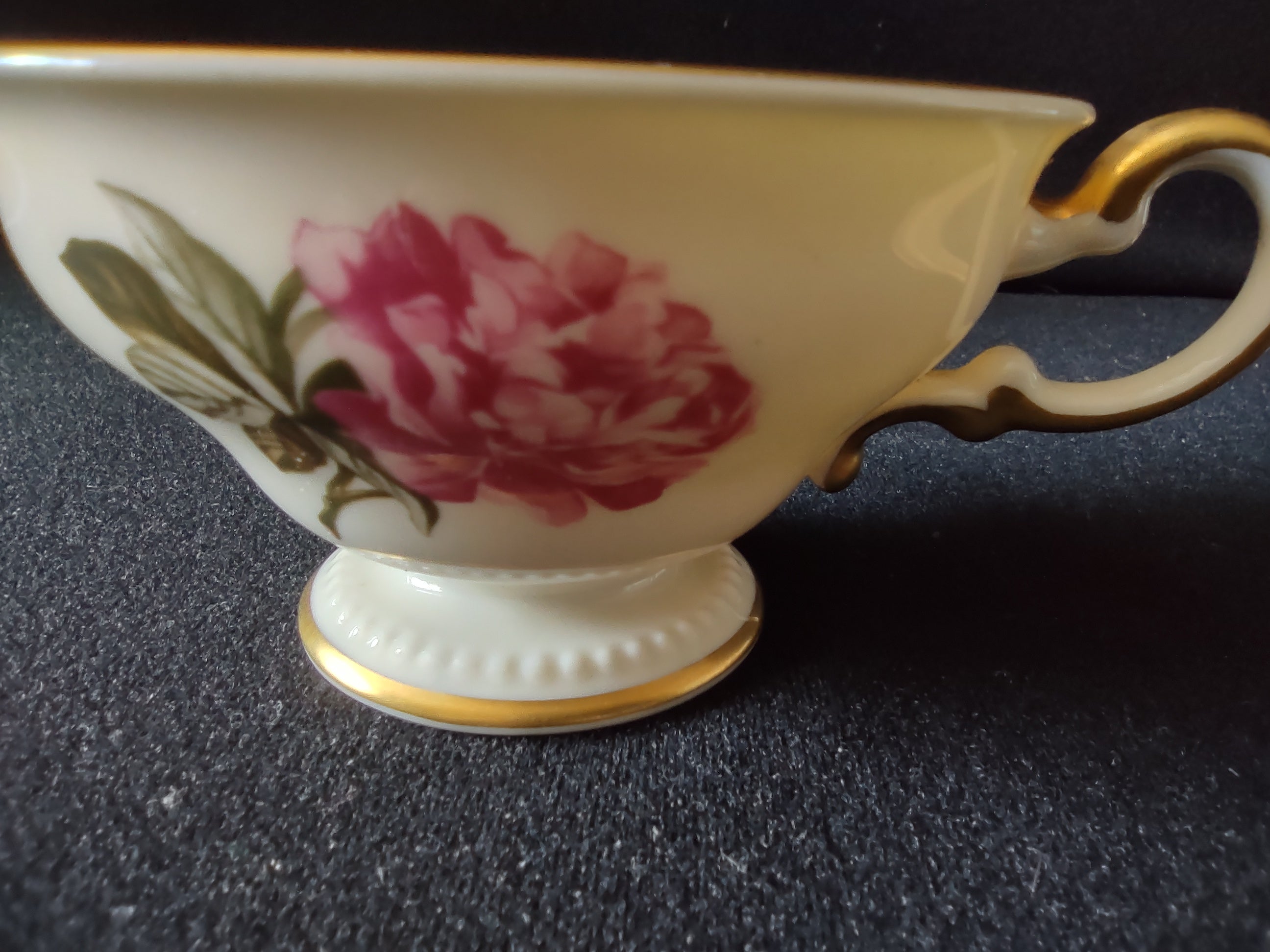 Castleton China Peony cup and saucer additional view