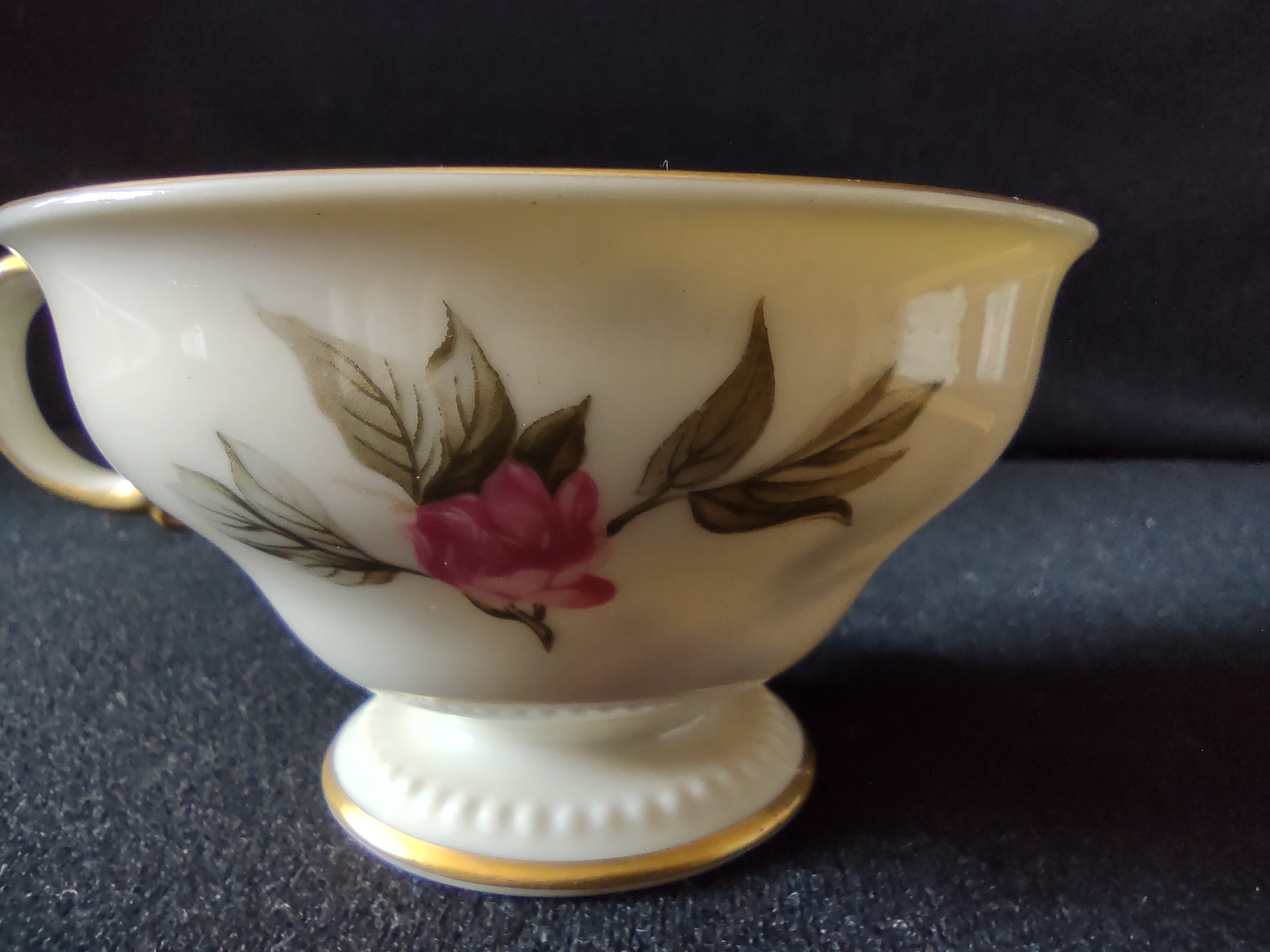 Castleton China Peony cup and saucer detail