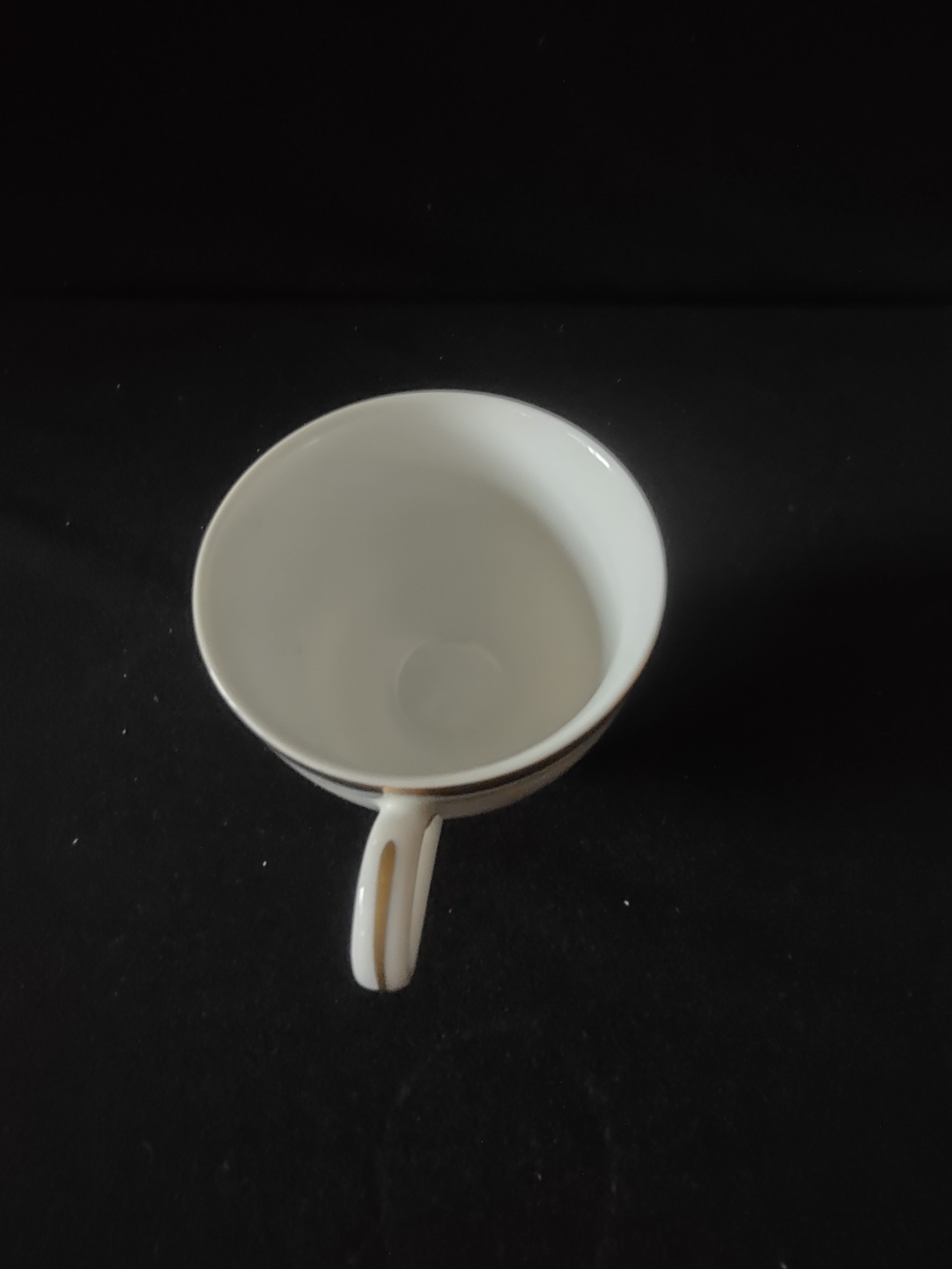 Gorham Golden Swirl Fine China teacup side view showing swirl pattern