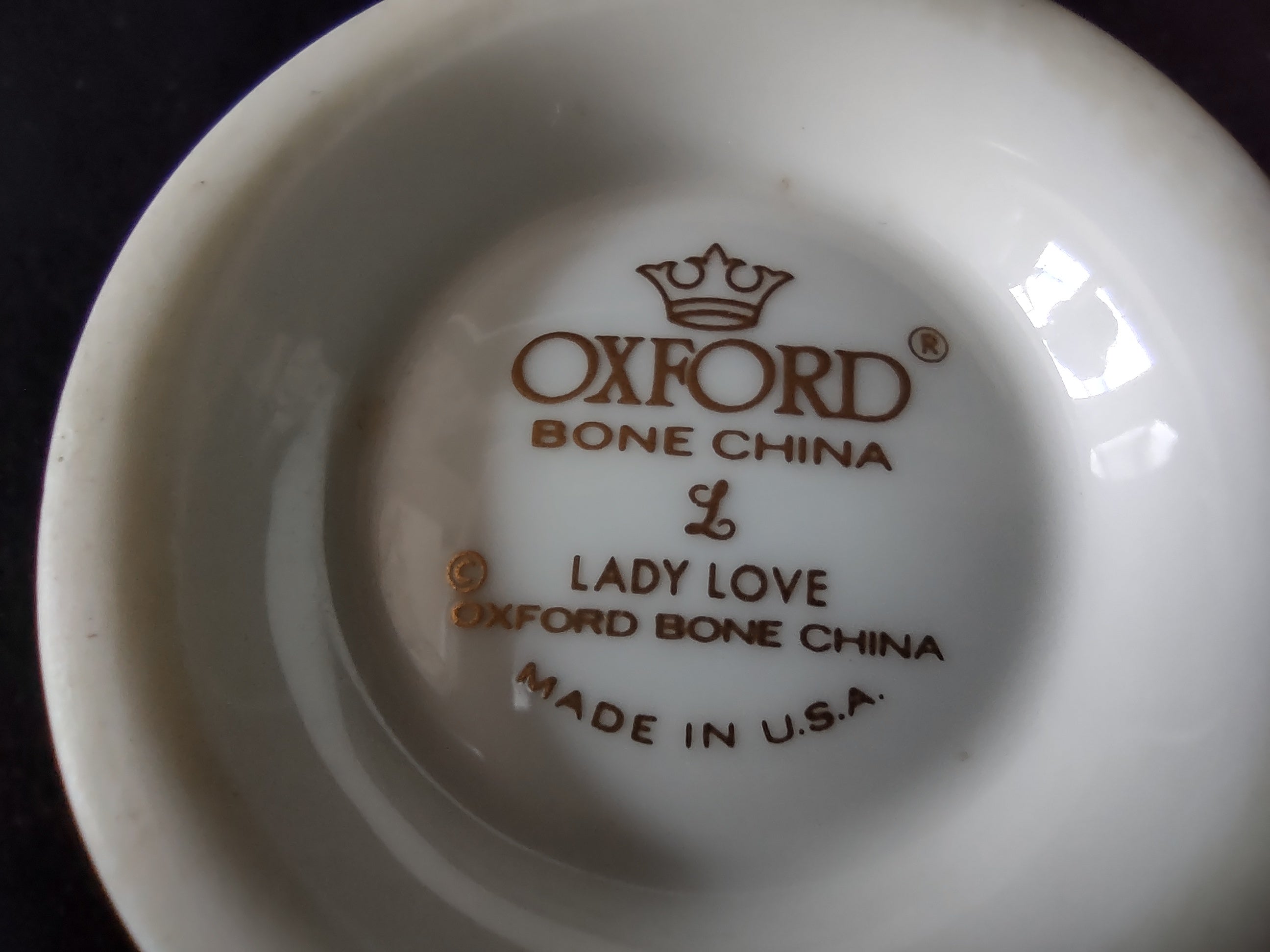 Oxford Bone China Lady Love teacup additional view