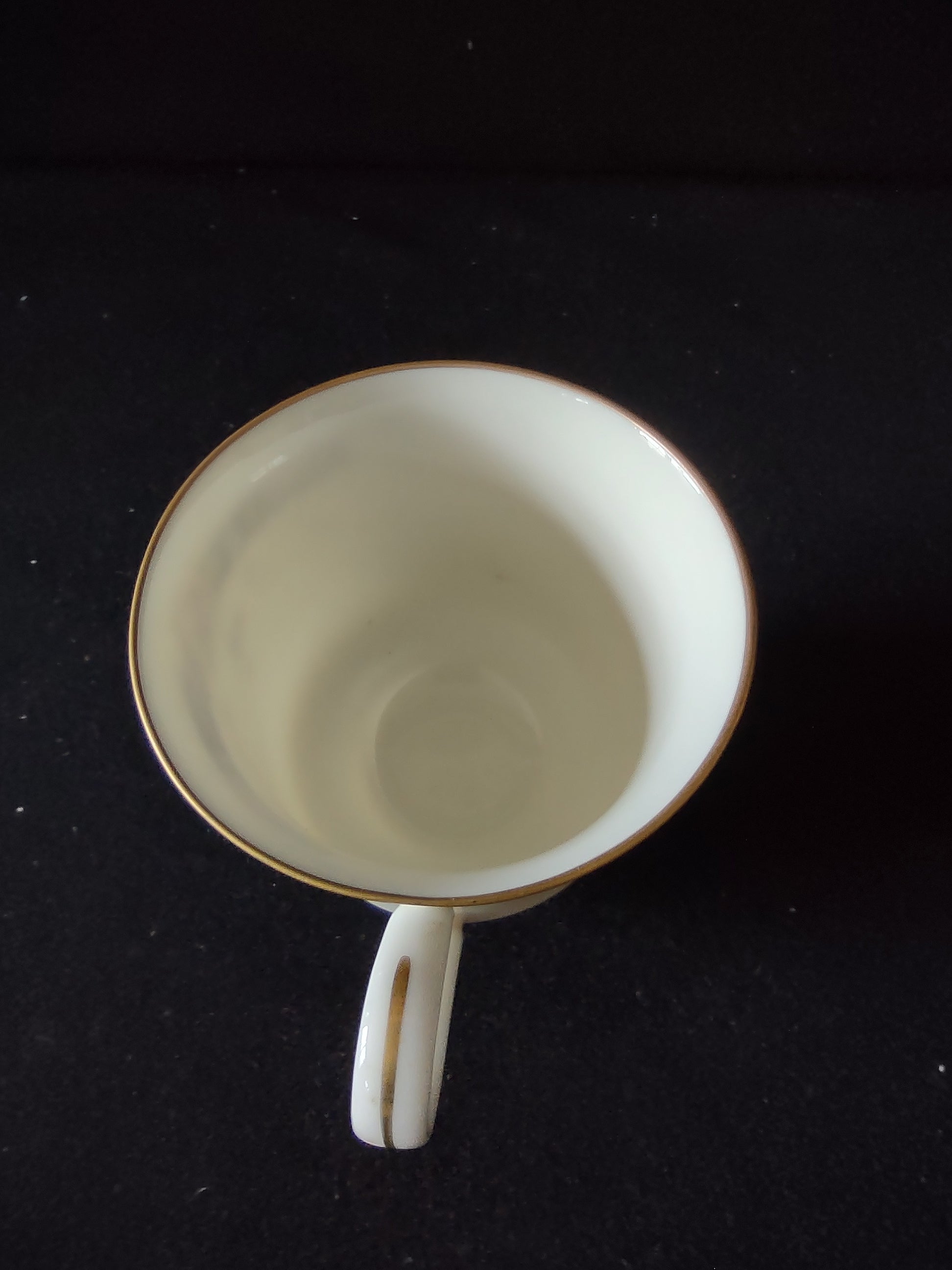 Gorham Nocturne Fine China teacup handle detail view
