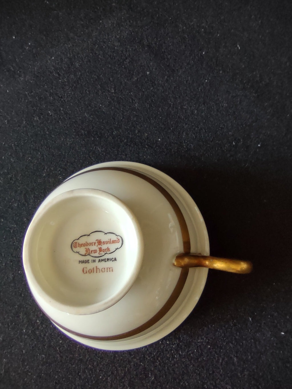 Gotham cup and saucer additional view