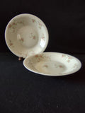 Theodore Haviland NY Pink Spray rimmed bowls set of 2 front view