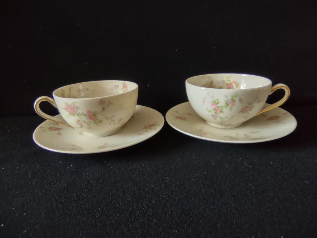 Theodore Haviland Pink Spray cup interior top view