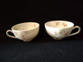 Theodore Haviland Pink Spray teacup set of 2 angled view