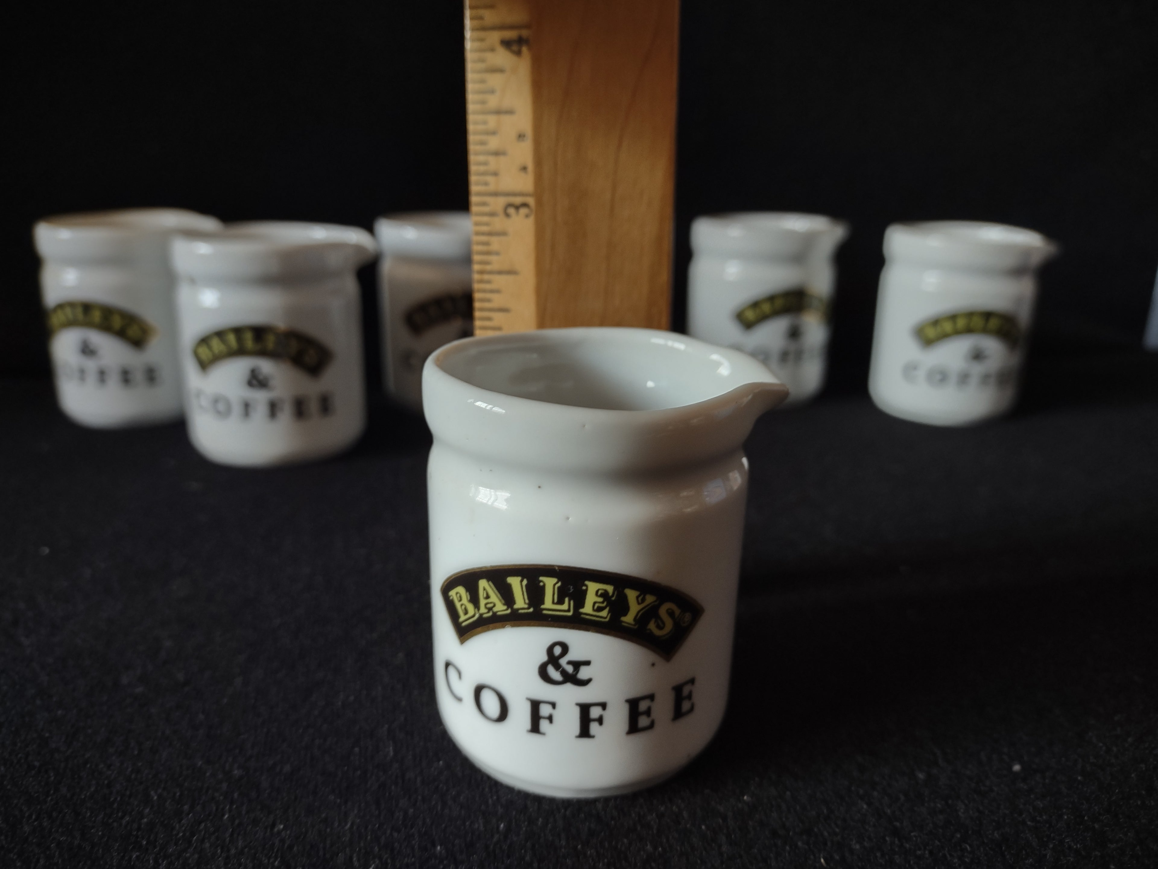 Vintage Baileys & Coffee Ceramic Mini Creamer Pitchers Set of 6 [7198]