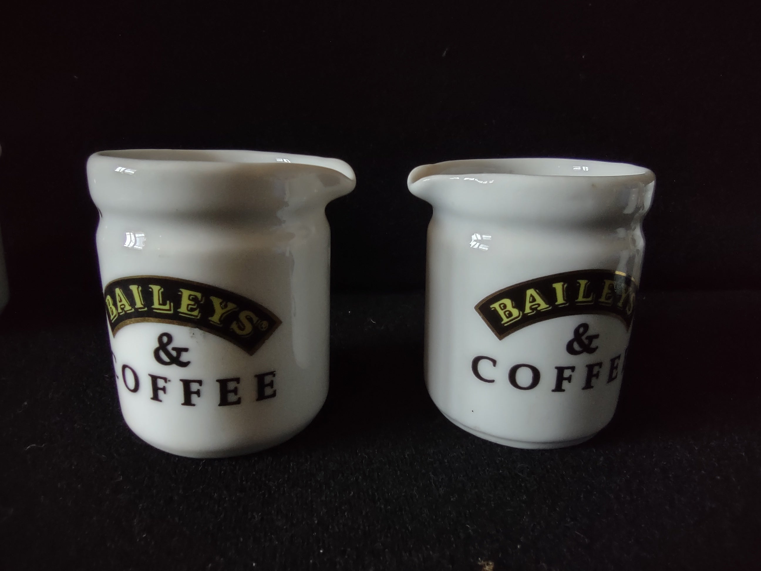 Vintage Baileys & Coffee Ceramic Mini Creamer Pitchers Set of 6 [7198]