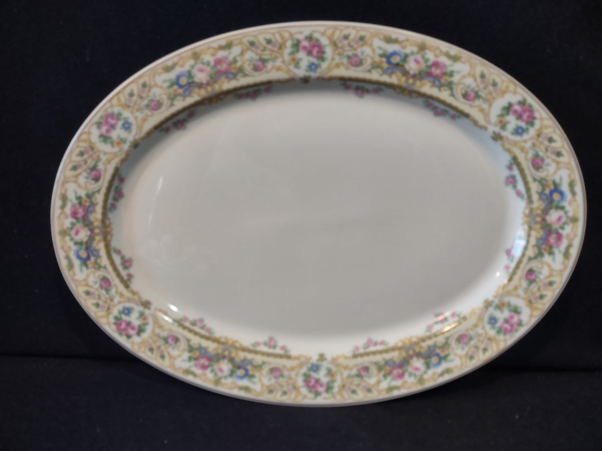 Vintage Syracuse China Rose Marie Floral Oval Serving Platter [7204]
