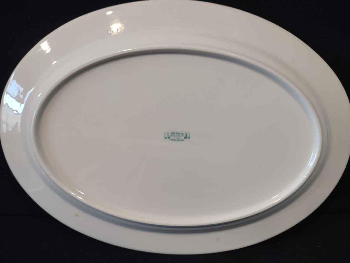 Vintage Syracuse China Rose Marie Floral Oval Serving Platter [7204]