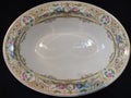 Vintage Syracuse China Rose Marie oval vegetable bowl - width measurement showing approx. 7 inches