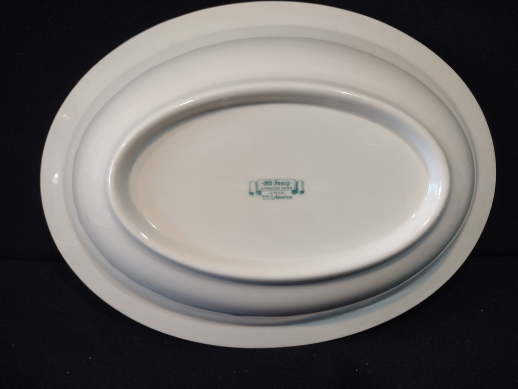 Vintage Syracuse China Rose Marie Floral Oval Vegetable Serving Bowl [7206]