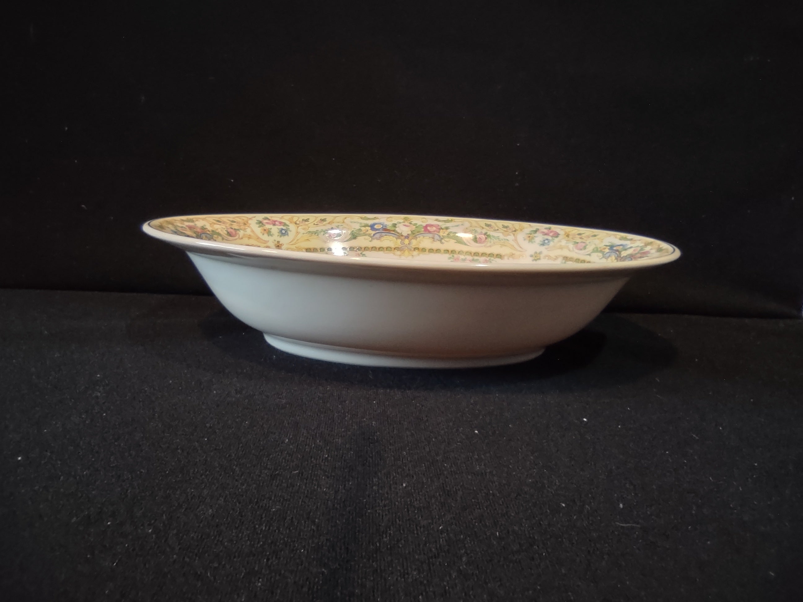 Vintage Syracuse China Rose Marie Floral Oval Vegetable Serving Bowl [7206]